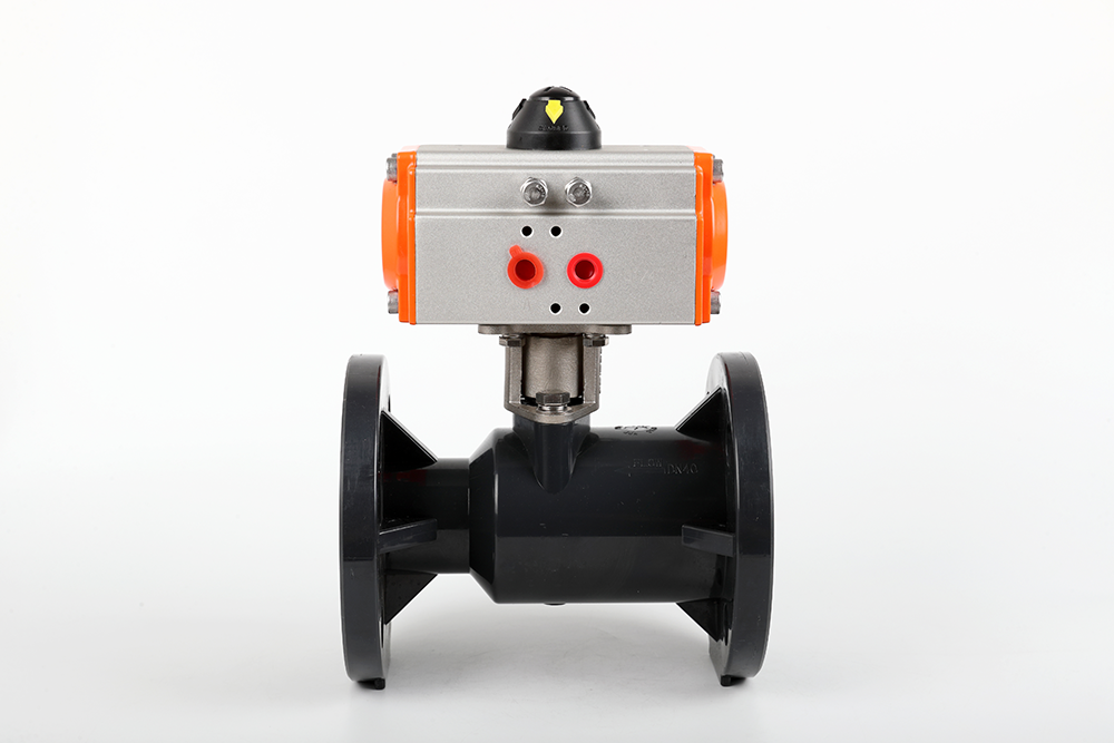 泰兴气动法兰一体球阀